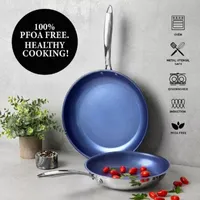 Granitestone Stainless Steel Blue 12’’ Fry Pan