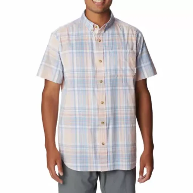Columbia Rapid Rivers™ II Mens Regular Fit Short Sleeve Plaid Button-Down  Shirt