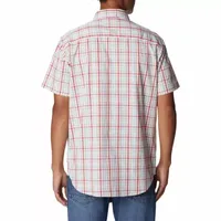 Columbia Rapid Rivers™ II Mens Regular Fit Short Sleeve Plaid Button-Down Shirt