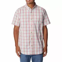 Columbia Rapid Rivers™ II Mens Regular Fit Short Sleeve Plaid Button-Down Shirt