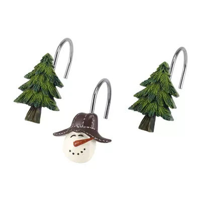 Avanti Snowmen Gathering Shower Curtain Hooks