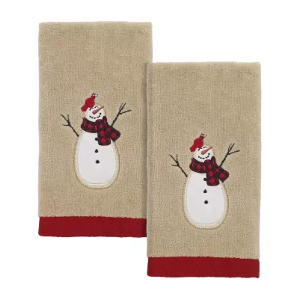 Avanti Snowman Gathering 2-pc. Fingertip Towels