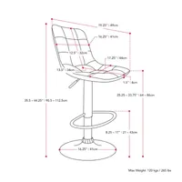 Palmer 2-pc. Tufted Swivel Bar Stool