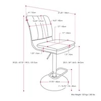 Palmer 2-pc. Tufted Swivel Bar Stool