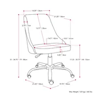 Marlowe Armless Height Adjustable Office Chair