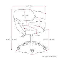 Marlowe Open Back Height Adjustable Office Chair