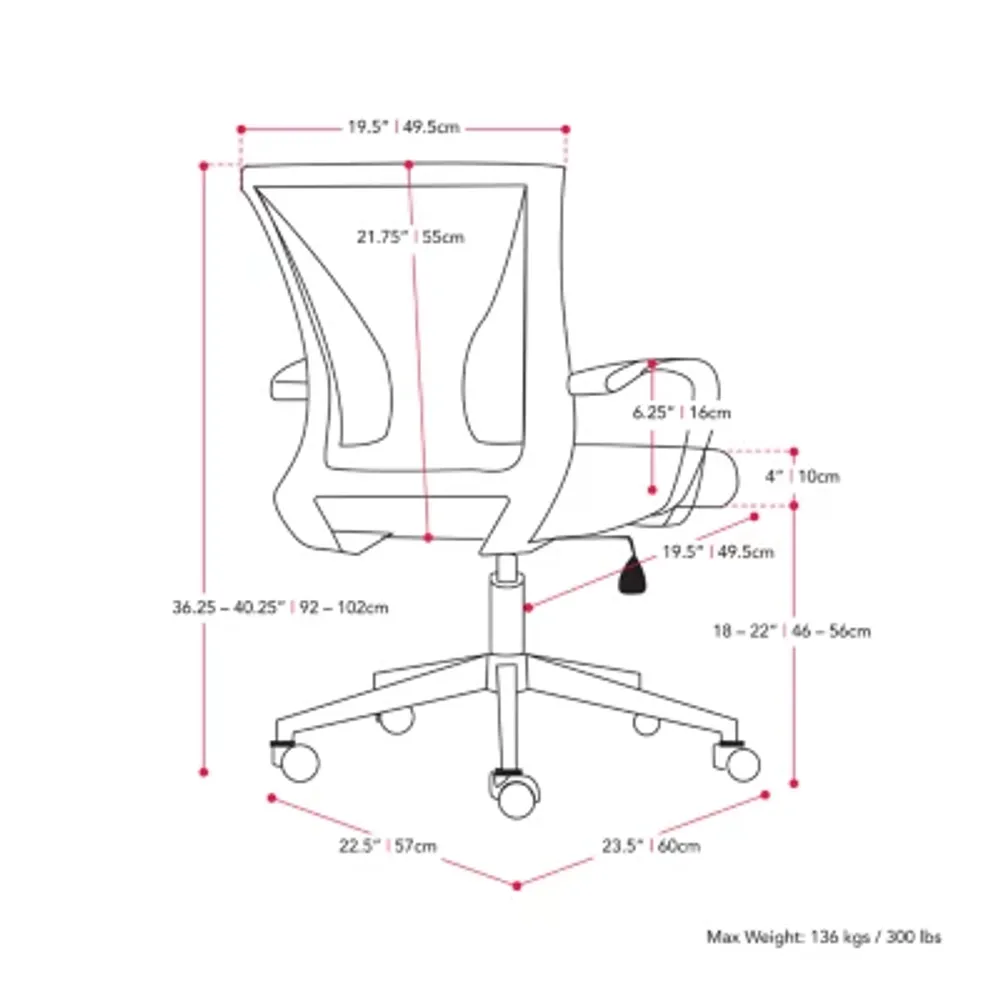 Workspace Ergonomic Design Adjustable Height Office Chair