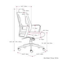 Workspace Ergonomic Design Adjustable Height Office Chair