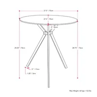 Lennox Round Glass-Top Dining Table