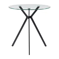 Lennox Round Glass-Top Dining Table