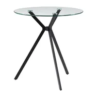 Lennox Round Glass-Top Dining Table