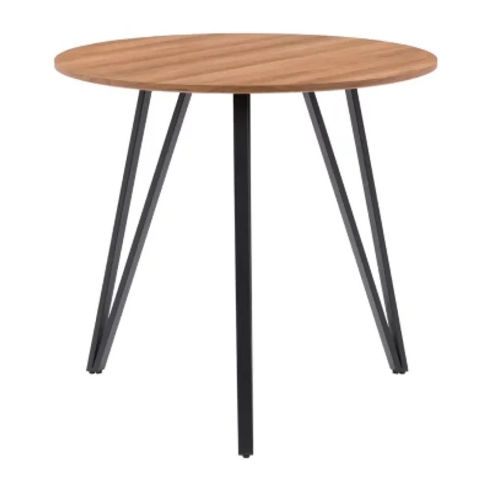 Lennox Round Wood-Top Dining Table