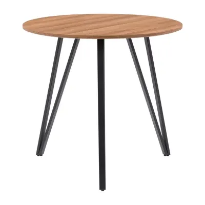 Lennox Round Wood-Top Dining Table