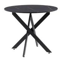 Lennox Round Wood-Top Dining Table