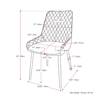 Nash 2-pc. Diamond Upholstered Tufted Side Chair