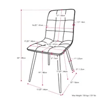 Nash 2-pc. Upholstered Velvet Tufted Side Chair