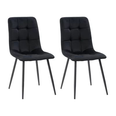 Nash 2-pc. Upholstered Velvet Tufted Side Chair