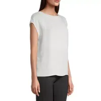 Worthington Womens Round Neck Short Sleeve T-Shirt