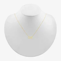 Unisex Adult Diamond Accent Natural White Diamond 10K Gold 17 1/2 Inch Pendant Necklace