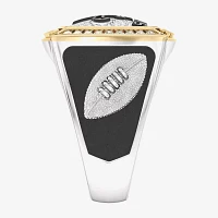 True Fans Fine Jewelry New Orleans Saints Mens 1/2 CT. Natural White Diamond 10K Two Tone Gold Fleur De Lis Fashion Ring