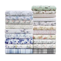 Laura Ashley Holiday Pups Cotton Flannel Deep Pocket Sheet Set