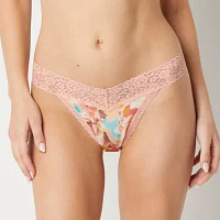 Ambrielle Everyday Thong with Lace Trim Panty