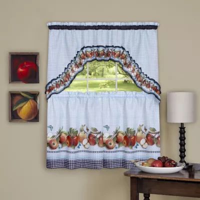 Golden Delicious 3-pc. Rod Pocket Kitchen Curtains & Drapes Window Sets