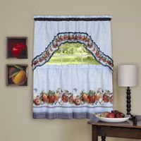 Golden Delicious 3-pc. Rod Pocket Kitchen Curtain Window Set