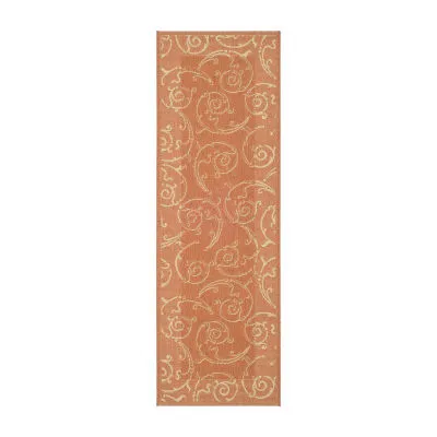 Safavieh Courtyard Collection Torvald Oriental Indoor/Outdoor Runner Rug