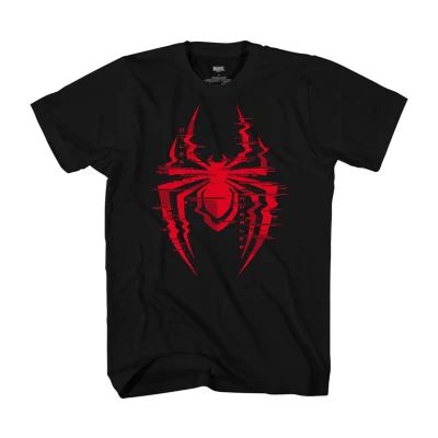 Disney Little & Big Boys Crew Neck Spiderman Short Sleeve Graphic T-Shirt