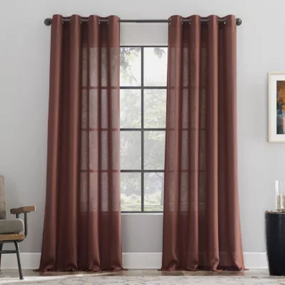 Scott Living Dari Light-Filtering Grommet Top Single Curtain Panel