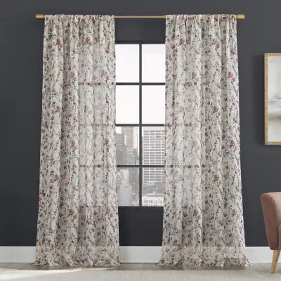 Scott Living Jessa Rod Pocket Sheer Single Curtain Panels