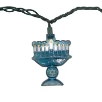 Kurt Adler 10-Light Menorah String Lights