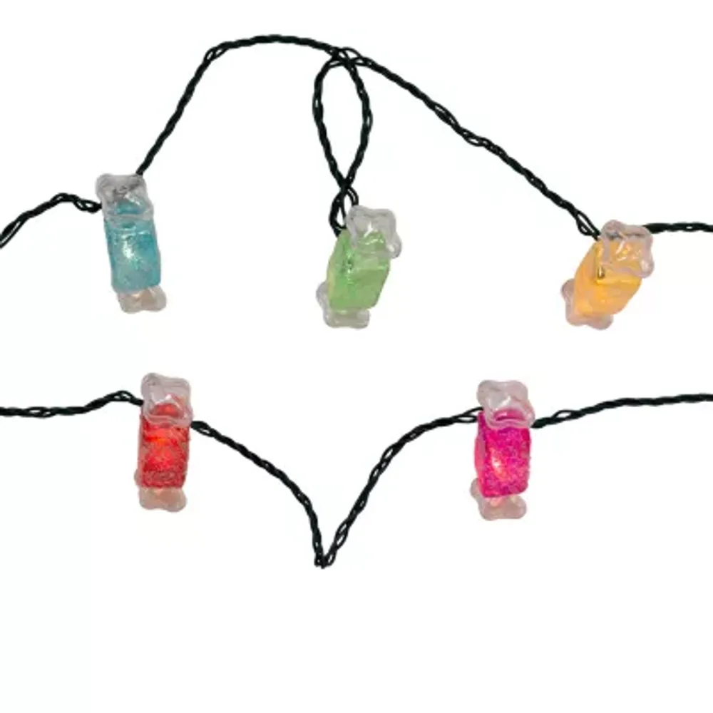 Kurt Adler 10-Light Multi Color Glitter Candies String Lights