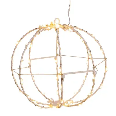 Kurt Adler 8inch Led Foldable Sphere Outdoor String Lights