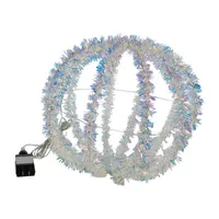 Kurt Adler Multi-Color Led Tinsel Foldable Sphere String Lights