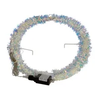 Kurt Adler 12-Inch Warm White LED Tinsel Foldable Sphere