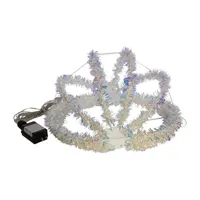 Kurt Adler 12-Inch Warm White LED Tinsel Foldable Sphere