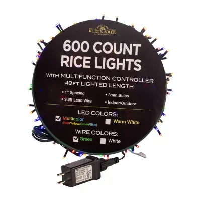 Kurt Adler 49foot Led Rice Indoor String Lights