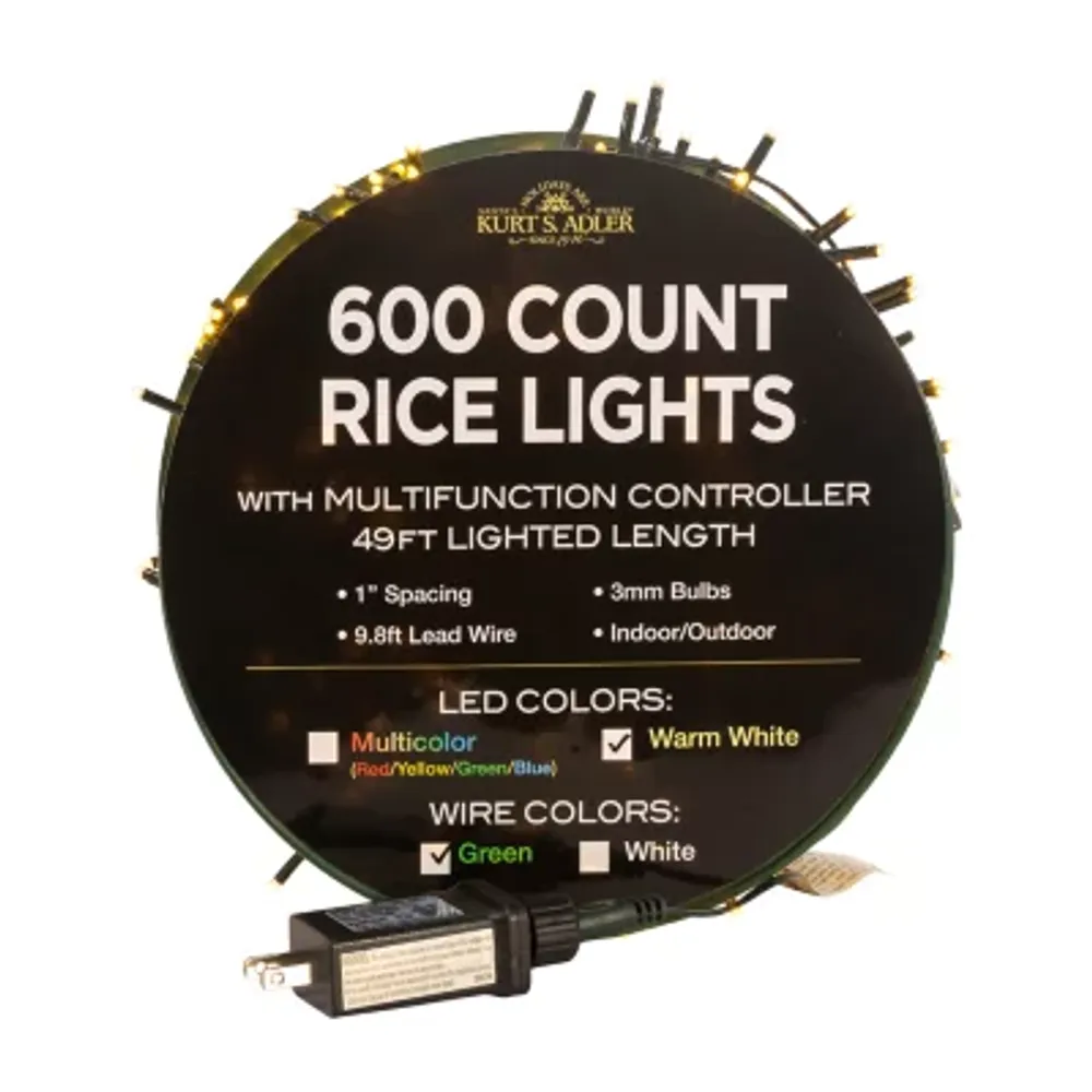 Kurt Adler 49 Foot Led Rice Indoor String Lights