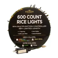 Kurt Adler 49 Foot Led Rice Indoor String Lights