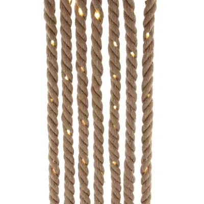 Kurt Adler Brown Rope With Led Indoor String Lights