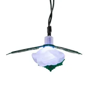 Kurt Adler Frost Rose Outdoor String Lights