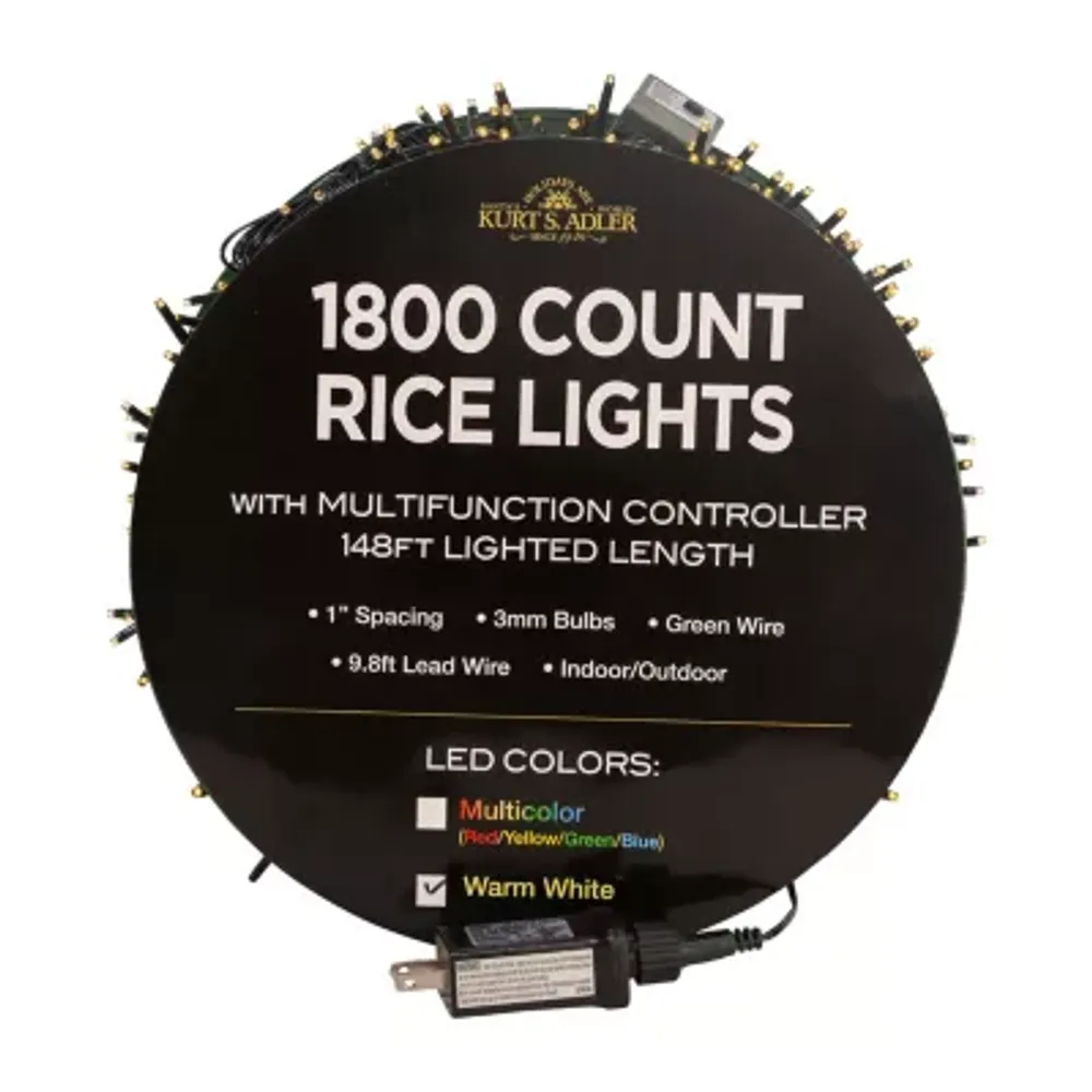 Kurt Adler 148foot Warm White Led Rice Indoor String Lights