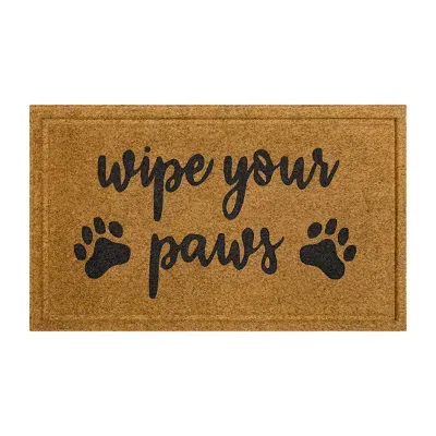 Mohawk Home Faux Coir Wipe Your Paws 18"X30" Outdoor Doormat