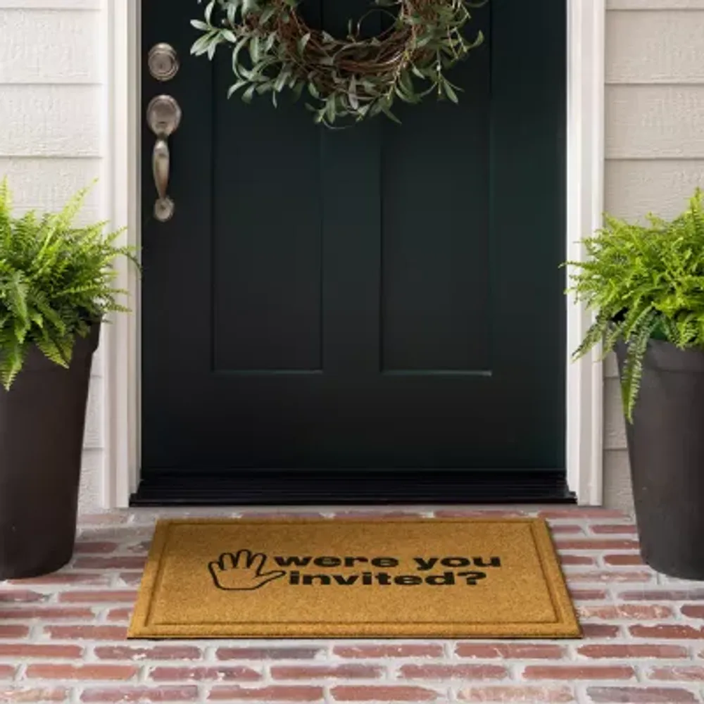 Mohawk Home Faux Coir Were You Invited 18"X30" Outdoor Doormat