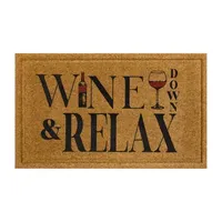 Mohawk Home Faux Coir Wine Down & Relax 18"X30" Outdoor Doormat