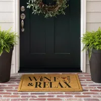 Mohawk Home Faux Coir Wine Down & Relax 18"X30" Outdoor Doormat