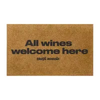 Mohawk Home Faux Coir All Wines Welcome Here 18"X30" Outdoor Doormat