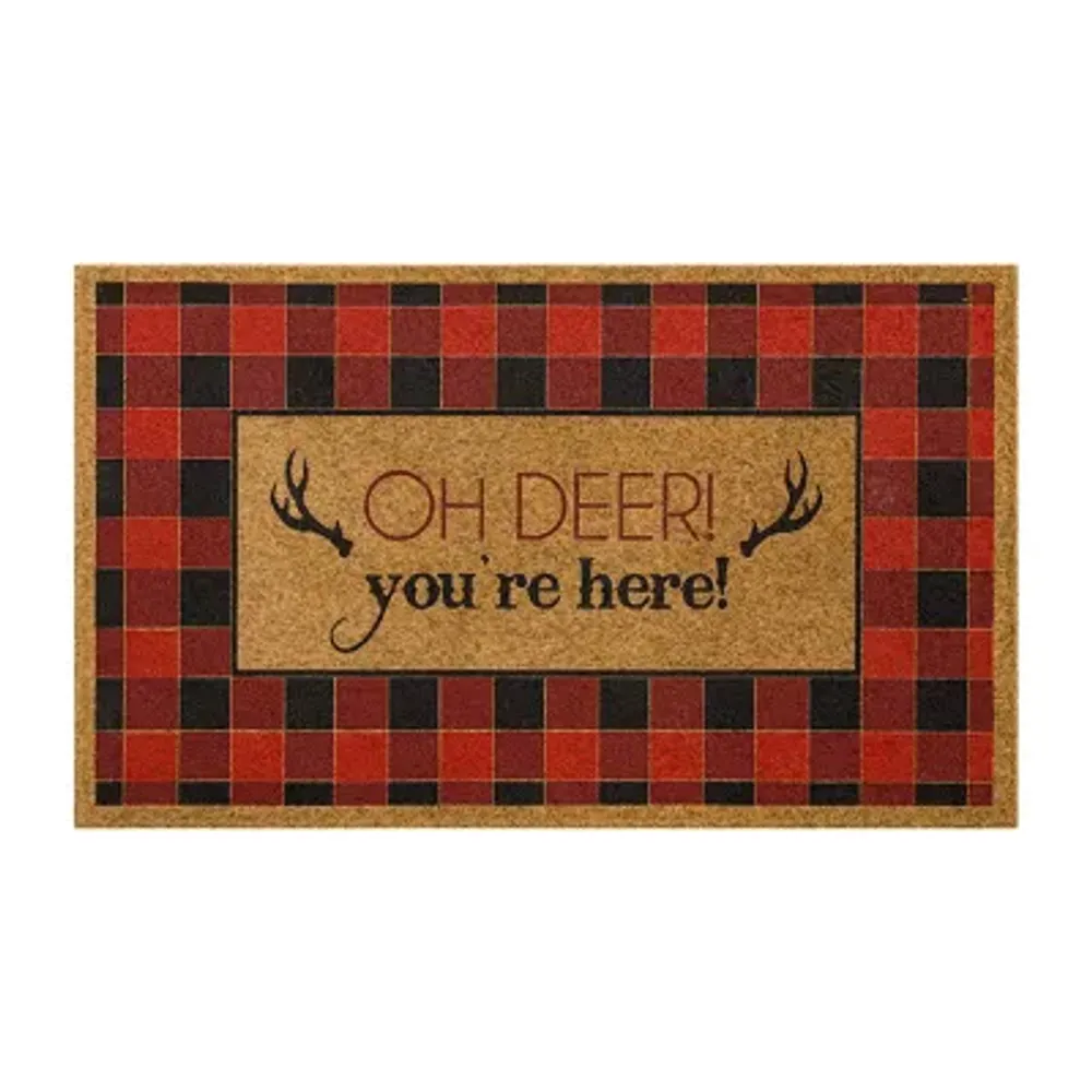 Mohawk Home Faux Coir Oh Deer 18"X30" Outdoor Doormat